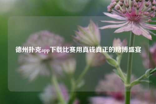 德州扑克app下载比赛用真钱真正的赌博盛宴