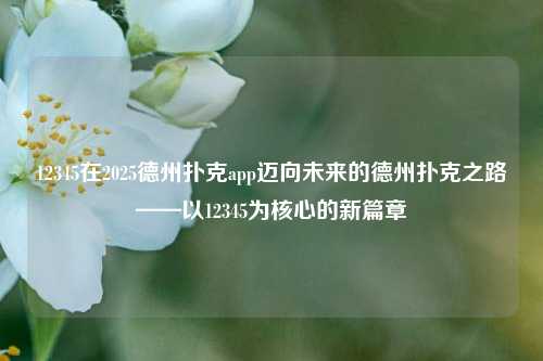 12345在2025德州扑克app迈向未来的德州扑克之路——以12345为核心的新篇章