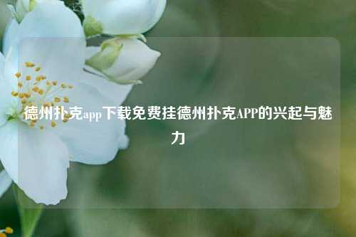 德州扑克app下载免费挂德州扑克APP的兴起与魅力