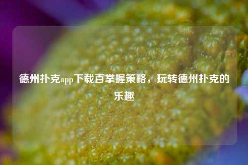 德州扑克app下载百掌握策略，玩转德州扑克的乐趣